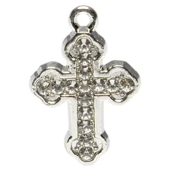 Gifi Accessoire bijou charms Croix métal + pierre