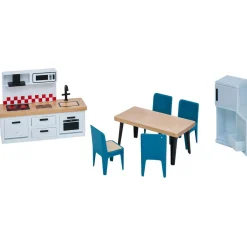 Gifi Jeux D'Imagination Et D'Imitation<Accessoires cuisine maison de poupée en bois x7
