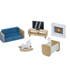 Gifi Jeux D'Imagination Et D'Imitation<Accessoires salon maison de poupée bois x6