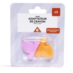 Adaptateur de crayon ou stylo pour bon positionnement doigt 2 pièces*Gifi Best