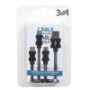 Adaptateur métal USB 3 en 1 USB-C - micro USB - Lightning*Gifi