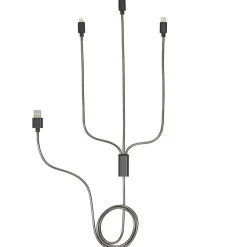 Adaptateur métal USB 3 en 1 USB-C - micro USB - Lightning*Gifi