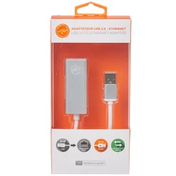 Adaptateur USB vers Ethernet gris*Gifi Best