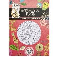 Gifi Album de coloriage adulte thérapeutique thème ambiance du Japon 21x29cm