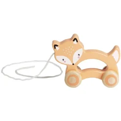 Gifi Eveil<Animal à roulettes renard en bois orange H12cm