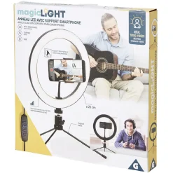 Anneau LED lumineux avec support pour smartphone*Gifi New