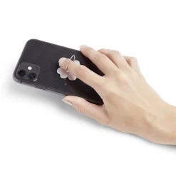 Anneau support téléphone adhésif rotatif forme fleur rose ou blanc*Gifi Discount