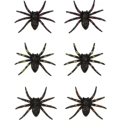 Araignée colorée pailletée décoration Halloween x6*Gifi Discount