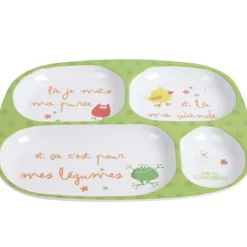Assiette 4 compartiments enfant Les Maternelles*Gifi Outlet