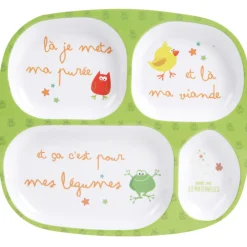 Assiette 4 compartiments enfant Les Maternelles*Gifi Outlet
