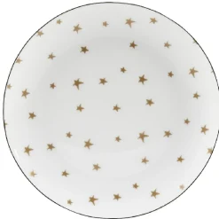 Assiette dessert blanc étoile doré x4 dans boîte décoration*Gifi Online