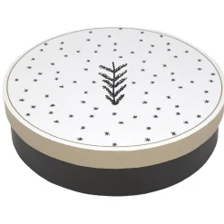 Assiette dessert blanc étoile doré x4 dans boîte décoration*Gifi Online