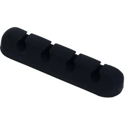 Attache câble adhésif 4 entrées noir ou blanc*Gifi Discount