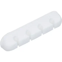 Attache câble adhésif 4 entrées noir ou blanc*Gifi Discount