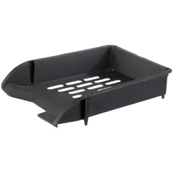 Bac à courrier empilable plastique noir*Gifi New