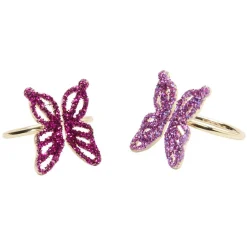 Outlet Gifi Bague métal papillon x2