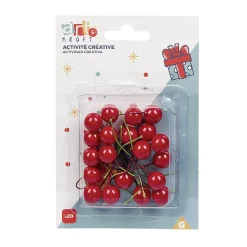 Gifi Jeux Créatifs<Baie déco houx rouge x20