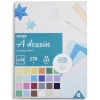 Bloc de 24 feuilles à dessin 24x34cm papier multicolore 270g*Gifi