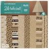 Gifi Bloc papier kraft origami marron 15x15cm - 24 feuilles 220g/m2