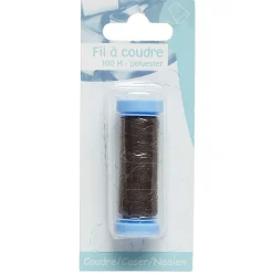 Gifi Bobine de fil polyester marron