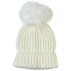 Clearance Gifi Bonnet en laine avec pompon blanc