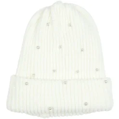 Discount Gifi Bonnet perle beige en acrylique