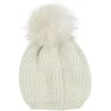 Gifi Bonnet pompon beige en acrylique