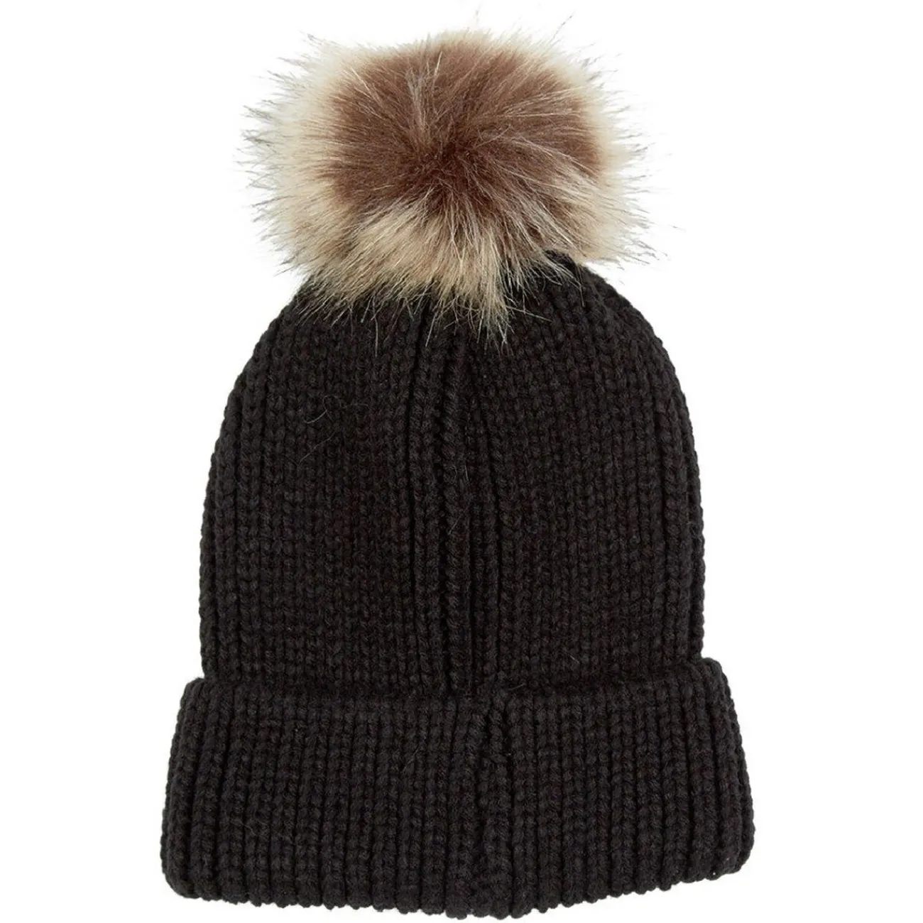 Sale Gifi Bonnet pompon noir en acrylique