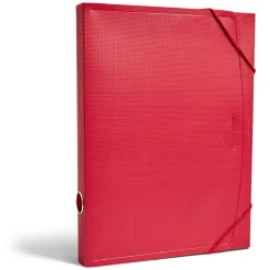Boîte archive plastique dos 4cm rouge*Gifi Sale