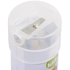 Boîte avec 12 crayons de couleur et taille crayon intégré*Gifi Discount