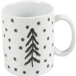 Boîte cadeau avec 4 tasses à café noir blanc doré*Gifi Online