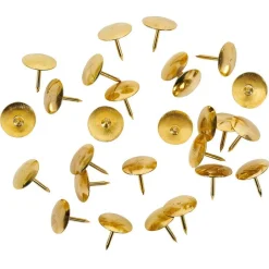Boîte de 100 punaises plates métal doré*Gifi Sale