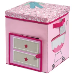 Gifi Jeux D'Imagination Et D'Imitation<Boîte de rangement 2en1 table à langer rose pour enfant