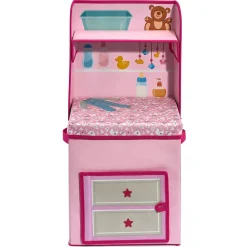 Gifi Jeux D'Imagination Et D'Imitation<Boîte de rangement 2en1 table à langer rose pour enfant