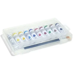 Gifi Boîte peinture acrylique 10 tubes 16ml avec 2 pinceaux