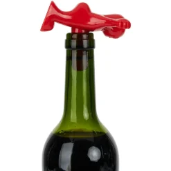 Bouchon de bouteille bonhomme rouge plastique*Gifi Best