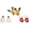 Outlet Gifi Boucle d'oreille Noël x3 renne - moufle - sapin