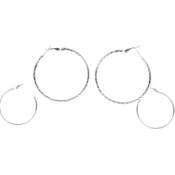 Hot Gifi Boucles d'oreilles Créoles - Lot de 2 paires