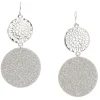 Clearance Gifi Boucles d'oreilles double disque filigrane pailleté