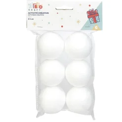 Gifi Boule blanche de Noël à personnaliser Ø 5 cm x6