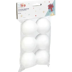Gifi Boule blanche de Noël à personnaliser Ø 5 cm x6