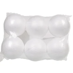 Gifi Boule de Noël blanche avec attache x6