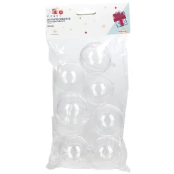 Gifi Boule de Noël transparente à garnir x8