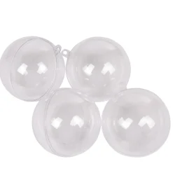 Gifi Boule de noël transparente à remplir x4