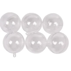 Gifi Boule de noël transparente à remplir x6