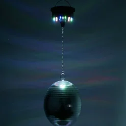 Boule disco à LED Homday Party Ø20xL54,5cm - rotation 360°*Gifi Hot