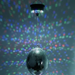 Boule disco à LED Homday Party Ø20xL54,5cm - rotation 360°*Gifi Hot