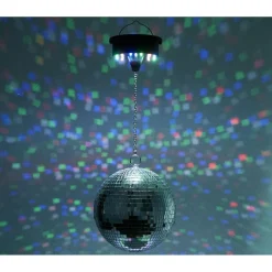 Boule disco à LED Homday Party Ø20xL54,5cm - rotation 360°*Gifi Hot
