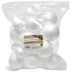 Gifi Boule Noël blanche en polystyrène à décorer x24