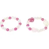 Outlet Gifi Bracelet blanc et rose avec coeur x2